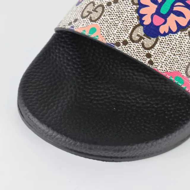 Gucci Screener GG Monogram Impression florale Chaussons glissants 14