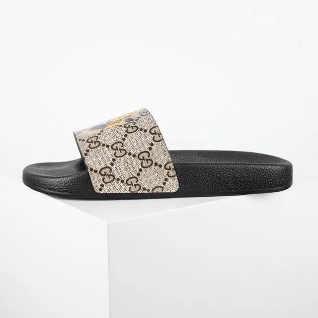 Gucci Screener GG Supreme Tiger Print Slippers 9