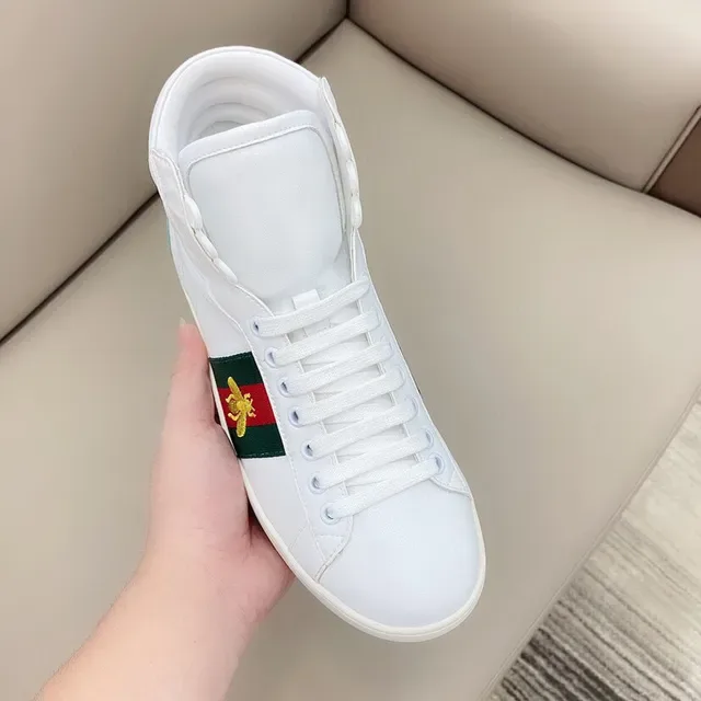 Gucci Screener High White Green Red Teal Bee Lifestyle Sneakers 4