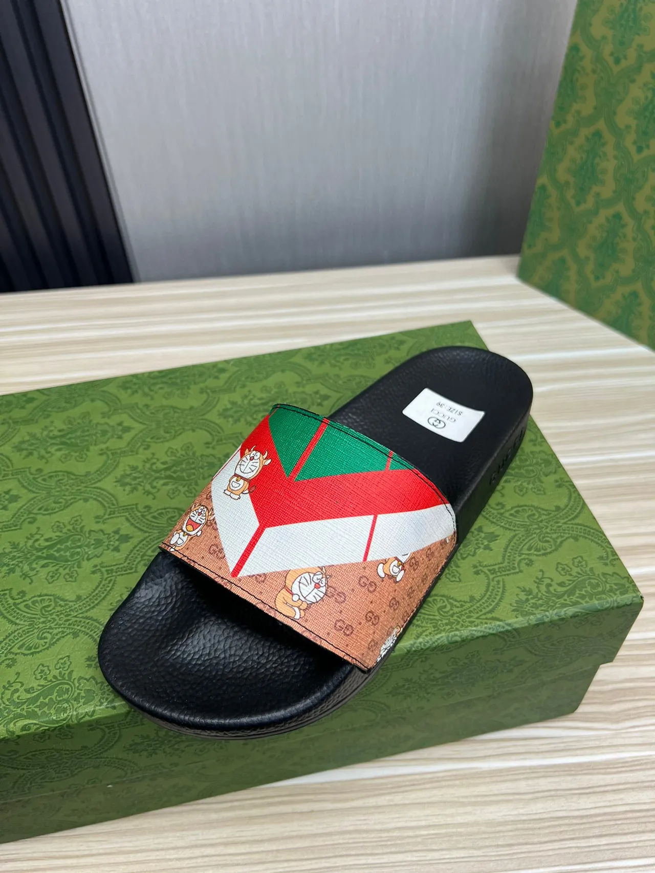Gucci Screener Multicolor Doraemon Print Slippers 1