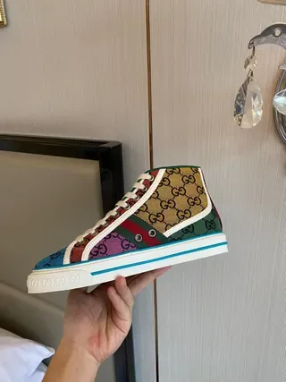 Gucci Screener Multicolor GG Monogram High-Top Lifestyle Sneakers 4