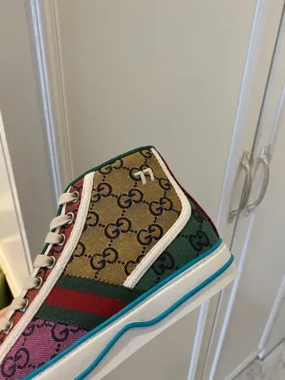 Gucci Screener Multicolor GG Monogram High-Top Lifestyle Sneakers 8