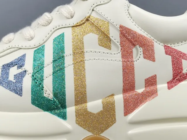 Gucci Screener Multicolor Glitter Logo Lifestyle Sneakers 8