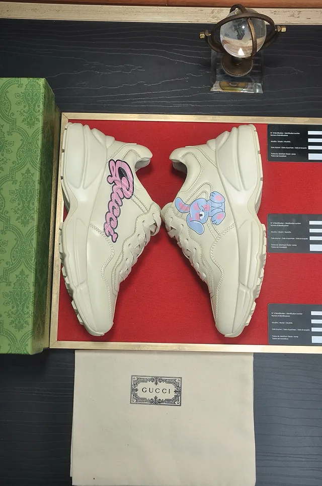Gucci Screener Off-White Leather Chunky Sneakers 7