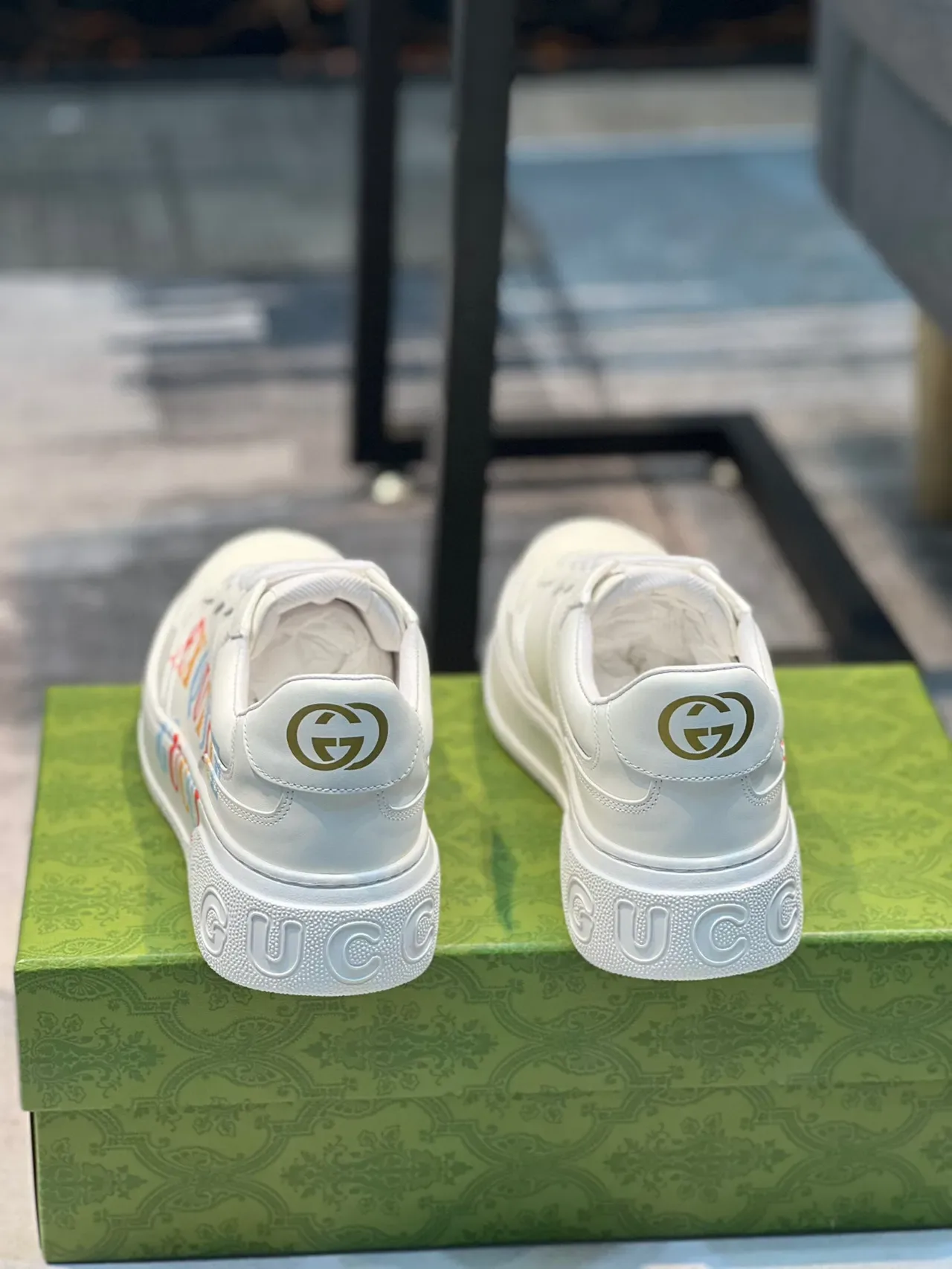 Gucci Screener Brancas Multicolor Gráfico Lifestyle Tênis 2