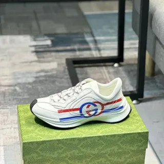 Gucci Screener White Red Blue Logo Lifestyle Sneakers