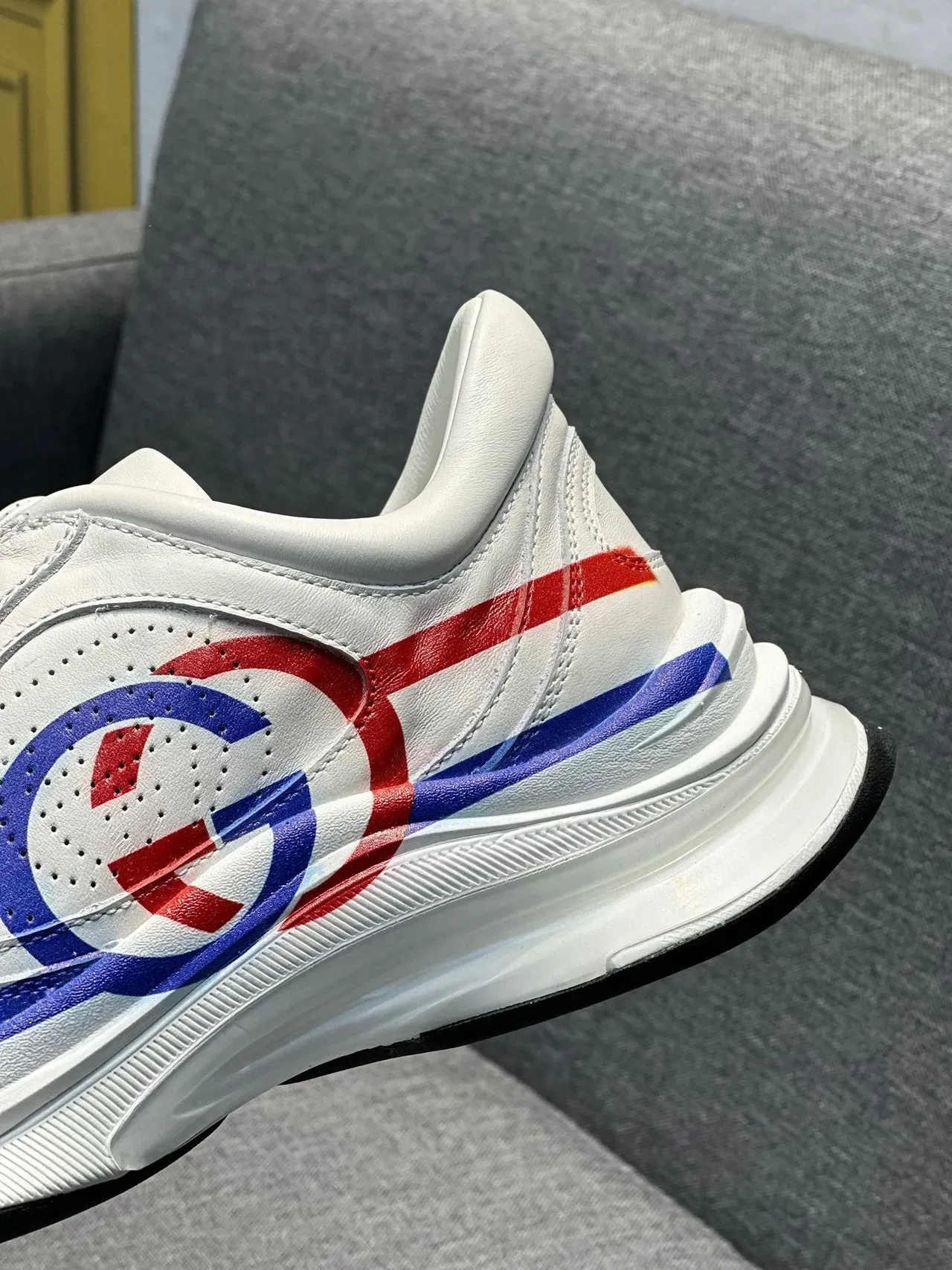 Gucci Screener White Red Blue Logo Lifestyle Sneakers 8
