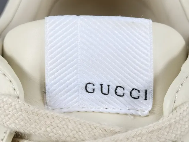 Gucci Screener White Red Chunky Sole Oversized Logo Print Lifestyle Sneakers 4
