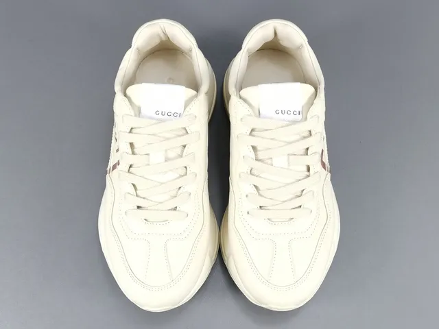 Gucci Screener White Red Chunky Sole Oversized Logo Print Lifestyle Sneakers 15
