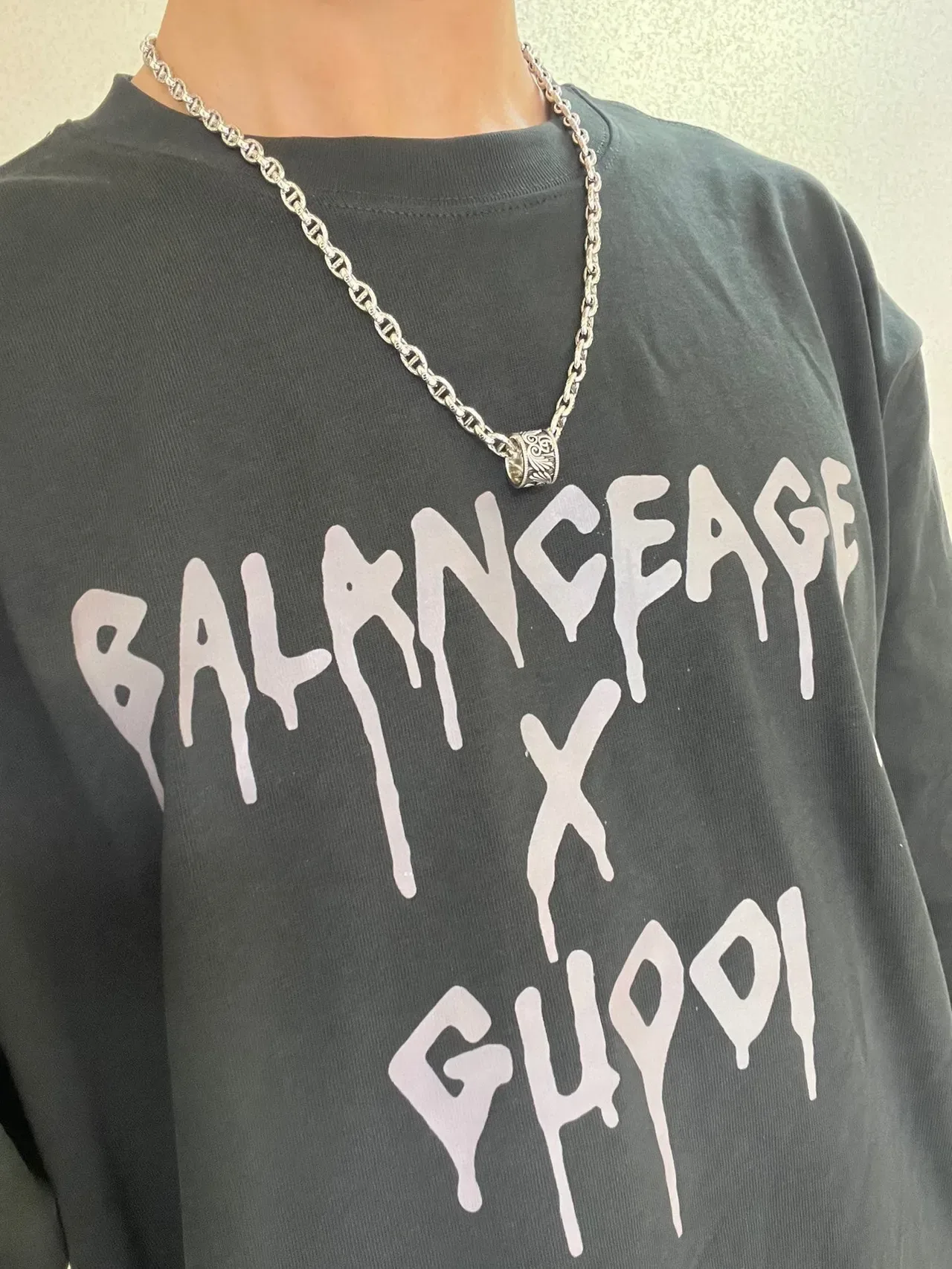 Gucci Silver Mariner-Link Chain Ornate G-Motif Pendant Necklace 5