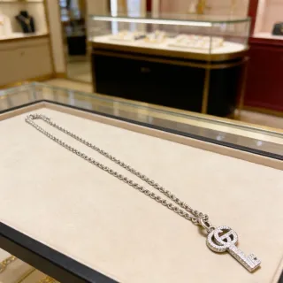 Gucci collier argent blanc Pavé-Set