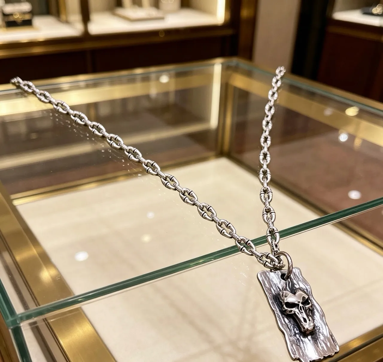 Gucci Skull Motif Silver-Tone Chain Necklaces 7