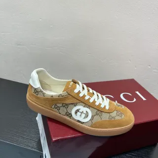 Gucci Tennis 1977 Beige and Tan GG Monogram Lifestyle Sneakers