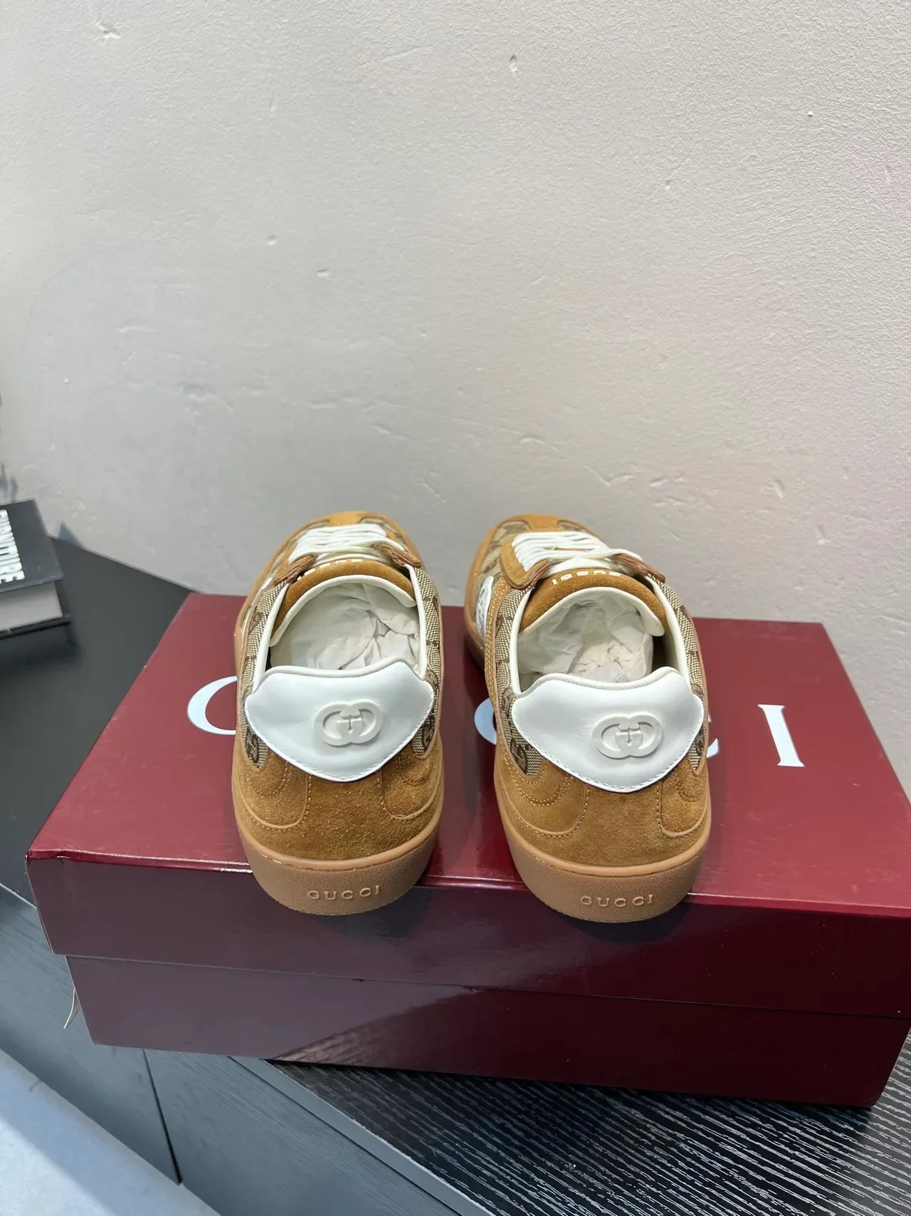 Gucci Tennis 1977 Beige and Tan GG Monogram Lifestyle Sneakers 6