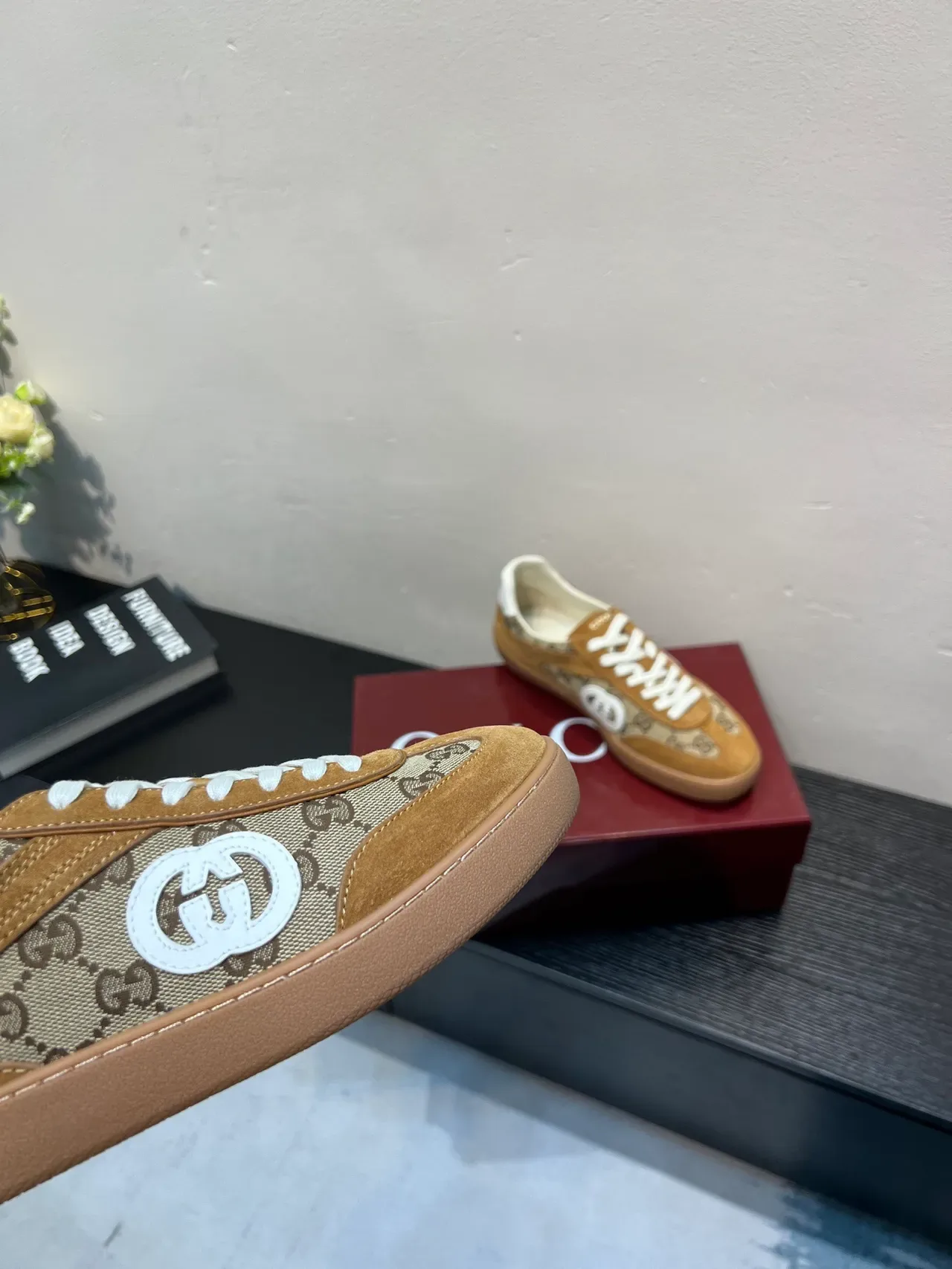 Gucci Tennis 1977 Beige and Tan GG Monogram Lifestyle Sneakers 9