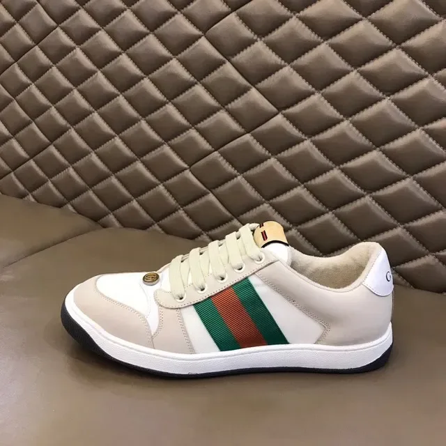Gucci Tennis 1977 Beige Green Orange Web Stripe Lifestyle Sneakers 3