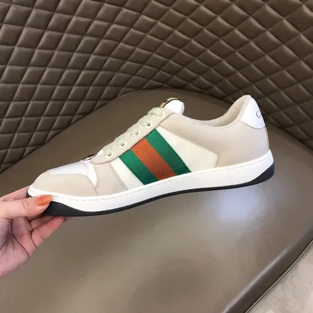 Gucci Tennis 1977 Beige Green Orange Web Stripe Lifestyle Sneakers 4