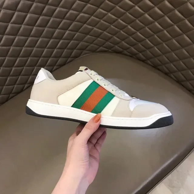 Gucci Tennis 1977 Beige Green Orange Web Stripe Lifestyle Sneakers 5