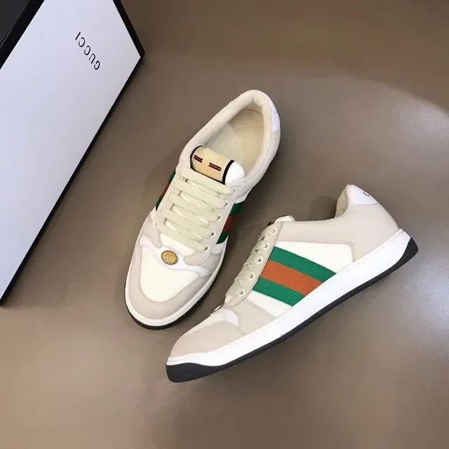 Gucci Tennis 1977 Beige Green Orange Web Stripe Lifestyle Sneakers 8