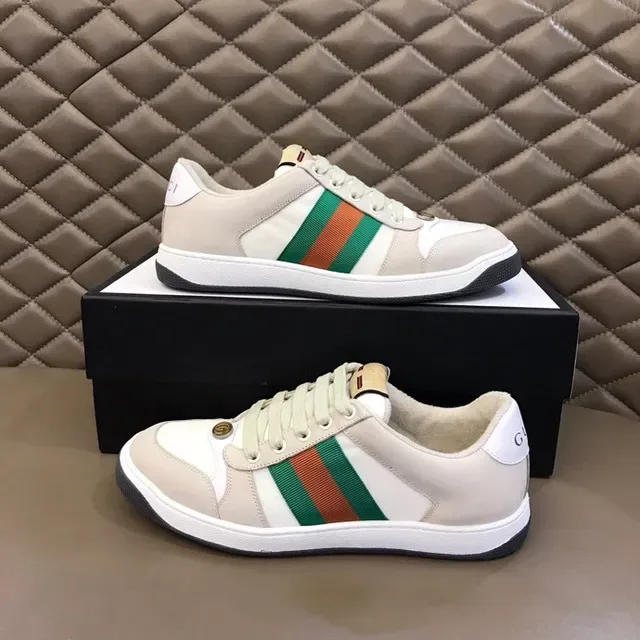Gucci Tennis 1977 Beige Green Orange Web Stripe Lifestyle Sneakers 9