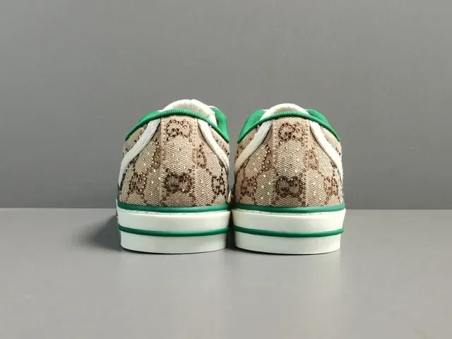 Gucci Tennis 1977 Beige Vert Rouge Web Monogram Lifestyle Sneakers 16