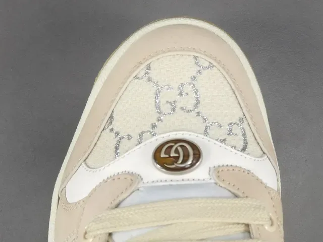 Gucci Tennis 1977 Beige Pink Green Web Stripe Lifestyle Sneakers 3