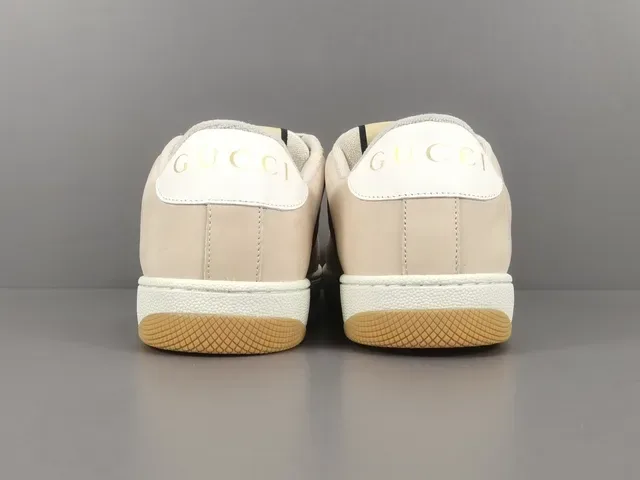 Gucci Tennis 1977 Beige Pink Green Web Stripe Lifestyle Sneakers 12