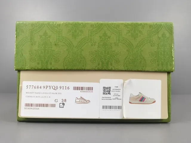 Gucci Tennis 1977 Beige Pink Green Web Stripe Lifestyle Sneakers 13