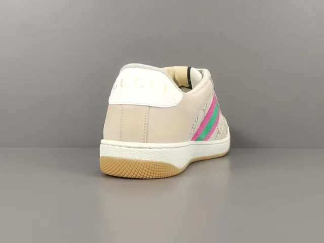 Gucci Tennis 1977 Beige Pink Green Web Stripe Lifestyle Sneakers 15