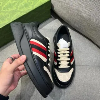 Gucci Tennis 1977 Black Beige Red Green Web Lifestyle Sneakers