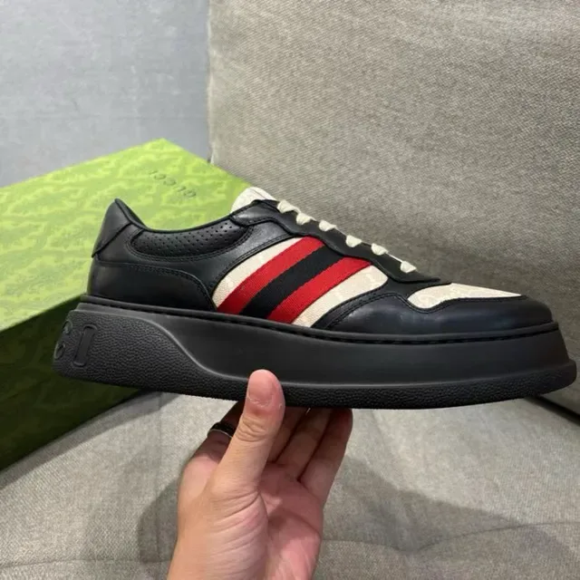 Gucci Tennis 1977 Black Beige Red Green Web Lifestyle Sneakers 3