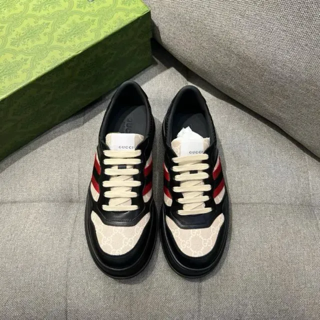 Gucci Tennis 1977 Black Beige Red Green Web Lifestyle Sneakers 4