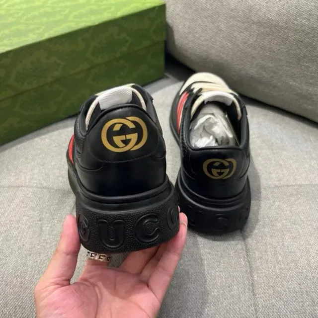 Gucci Tennis 1977 Black Beige Red Green Web Lifestyle Sneakers 8
