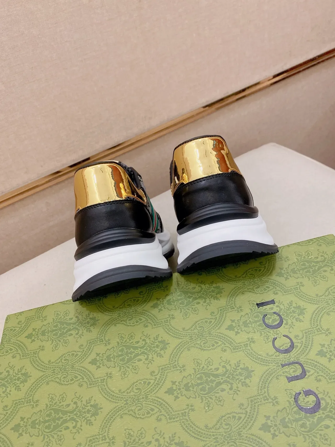 Gucci Tennis 1977 Black GG Monogram Web Stripe Lifestyle Sneakers 7