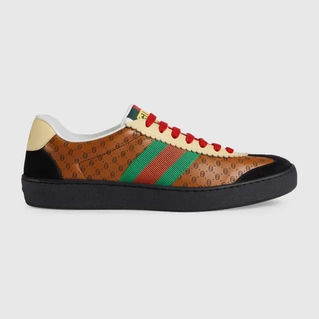 Gucci Tennis 1977 Brown Green-Red Web Lifestyle Sneakers 3