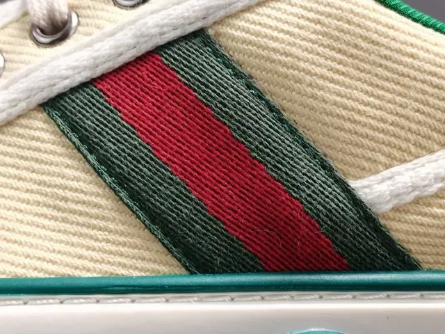 Gucci Tennis 1977 Cream Canvas Web Stripe Lifestyle Sneakers 4