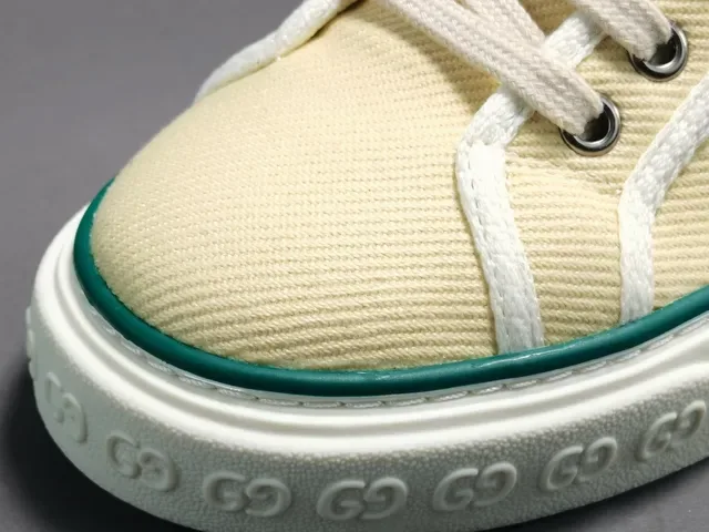 Gucci Tennis 1977 Cream Canvas Web Stripe Lifestyle Sneakers 5