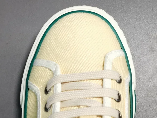 Gucci Tennis 1977 Cream Canvas Web Stripe Lifestyle Sneakers 6