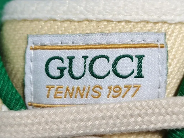 Gucci Tennis 1977 Cream Canvas Web Stripe Lifestyle Sneakers 7