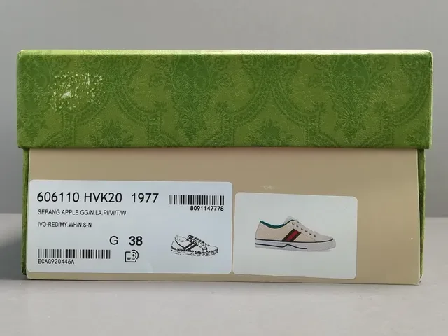 Gucci Tennis 1977 Cream Canvas Web Stripe Lifestyle Sneakers 11