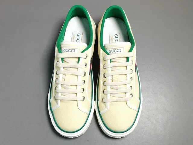 Gucci Tennis 1977 Cream Canvas Web Stripe Lifestyle Sneakers 18