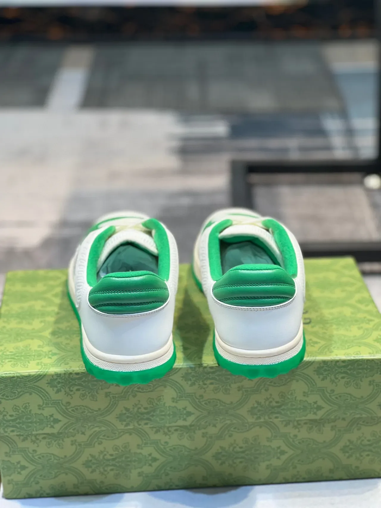 Gucci Tennis 1977 Green and White Lifestyle Sneakers 2
