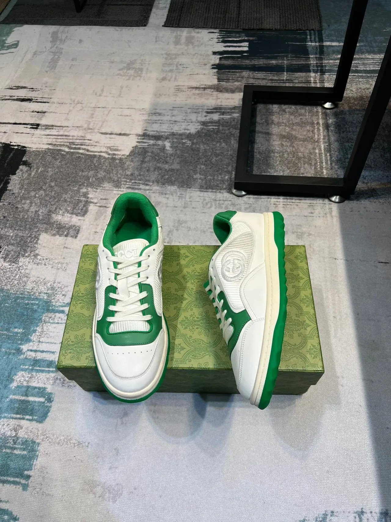 Gucci Tennis 1977 Green and White Lifestyle Sneakers 5