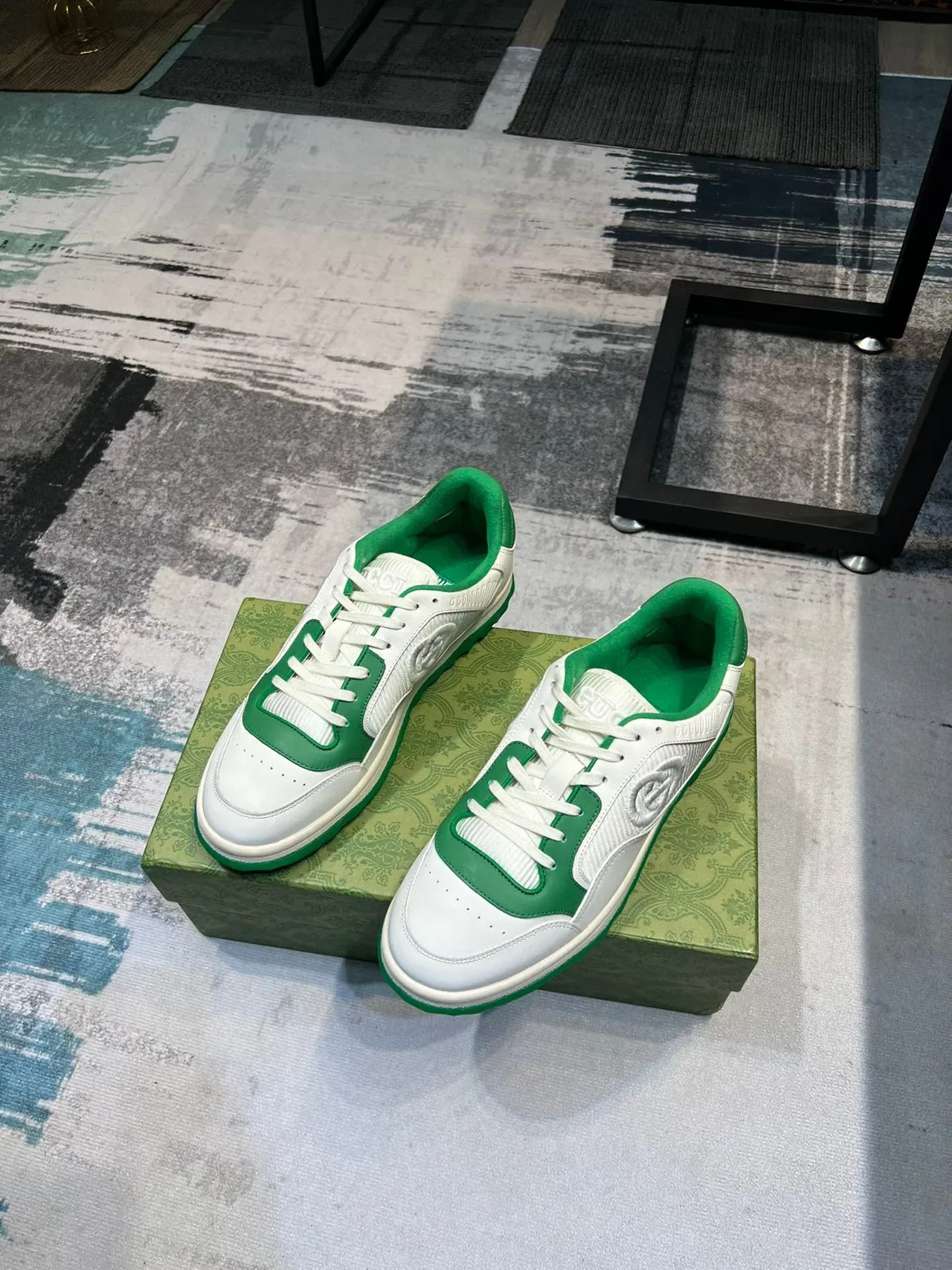 Gucci Tennis 1977 Green and White Lifestyle Sneakers 6