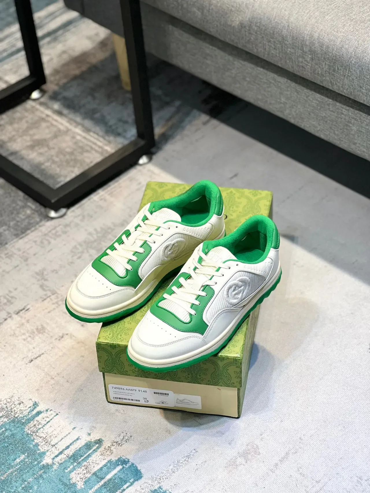 Gucci Tennis 1977 Green and White Lifestyle Sneakers 8