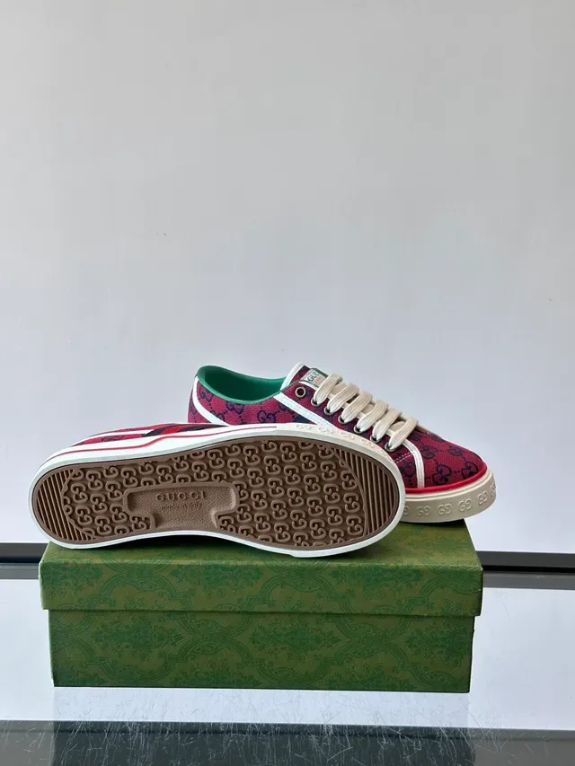 Gucci Tennis 1977 Monogram Canvas Web Stripe Lifestyle Sneakers 2