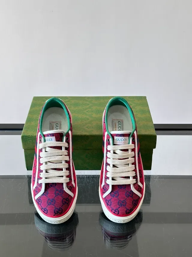 Gucci Tennis 1977 Monogram Canvas Web Stripe Lifestyle Sneakers 4