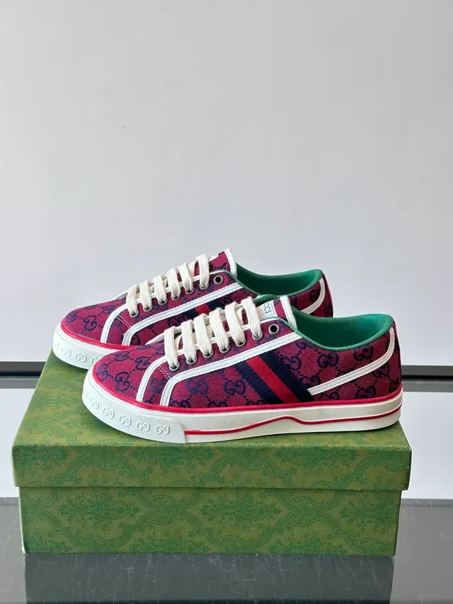 Gucci Tennis 1977 Monogram Canvas Web Stripe Lifestyle Sneakers 5
