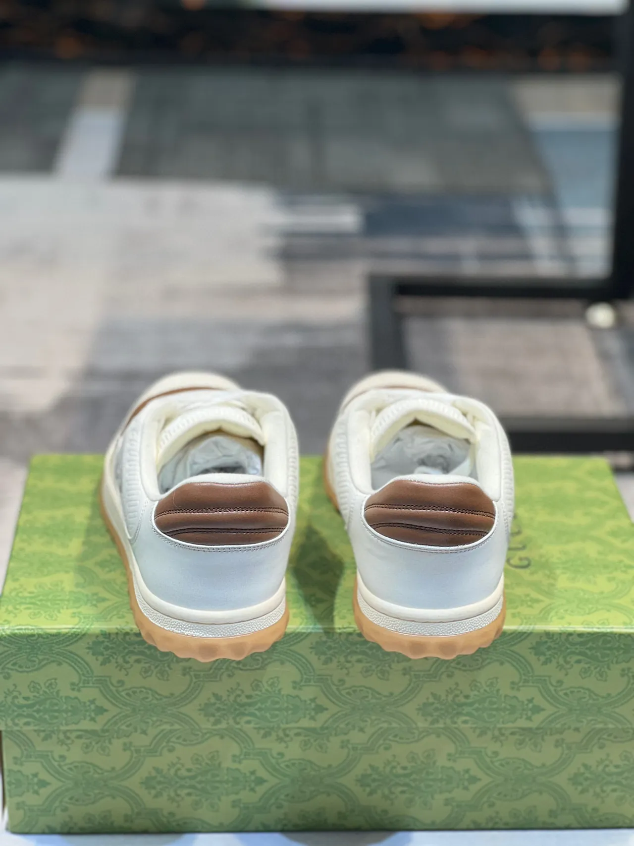 Gucci Tennis 1977 Off-White and Brown Lifestyle Sneakers 2