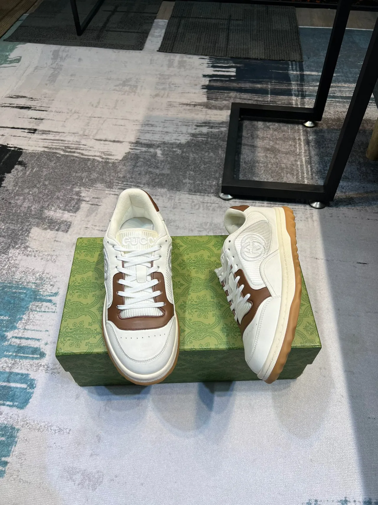 Gucci Tennis 1977 Off-White and Brown Lifestyle Sneakers 4